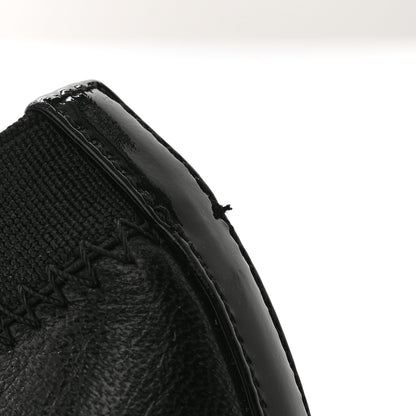 Chanel Lambskin Patent CC Elastic Cap Toe Ballerina Pumps 39.5 Black 10 of 10