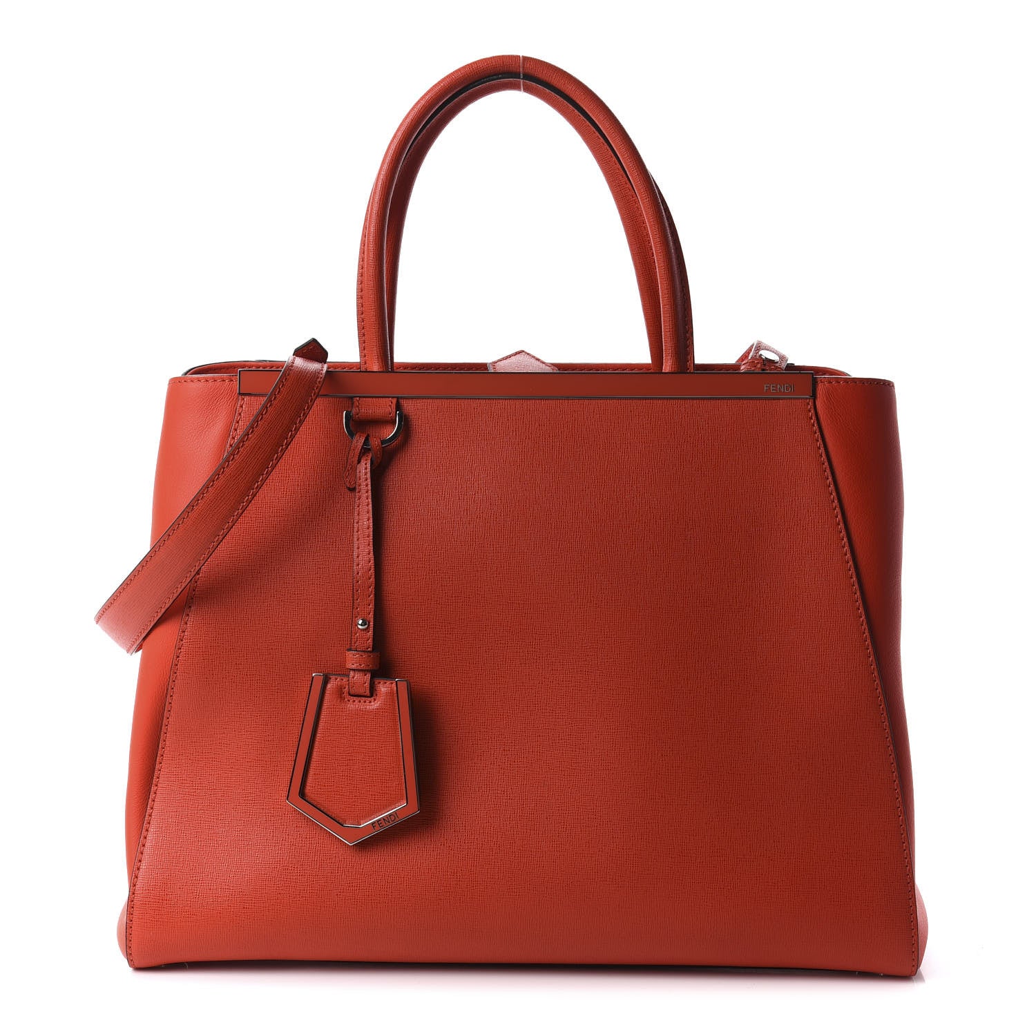 Fendi Vitello Elite Regular 2Jours Tote Papavero 1 of 9