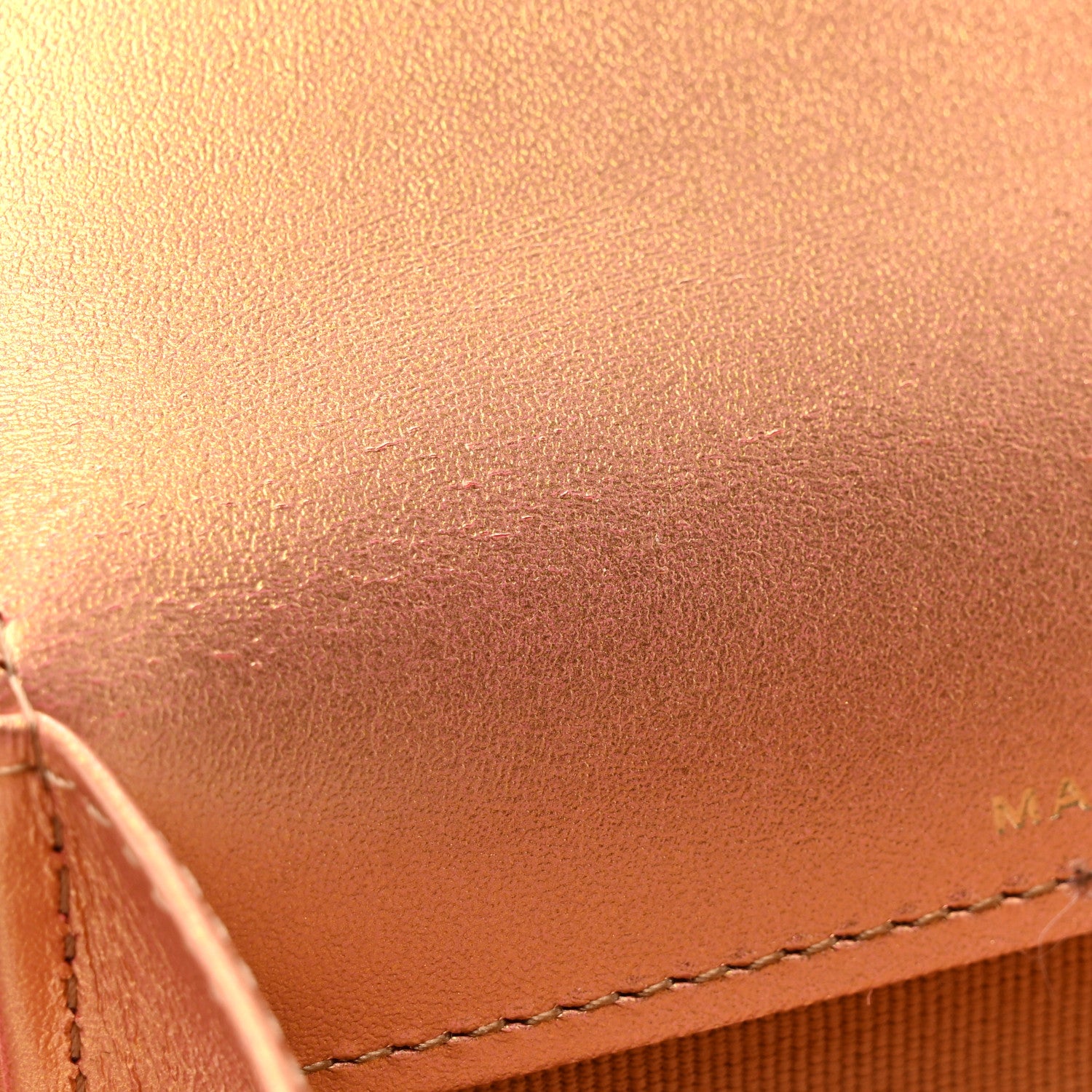 Chanel Metallic Lambskin Quilted Flap Card Holder Wallet Golden 9 of 10