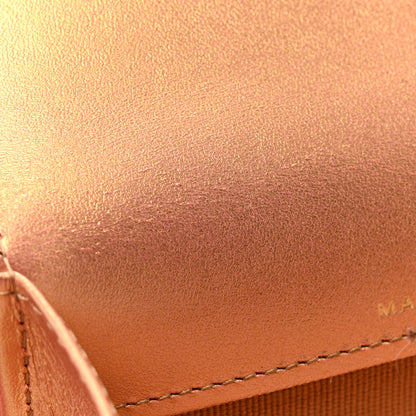 Chanel Metallic Lambskin Quilted Flap Card Holder Wallet Golden 9 of 10