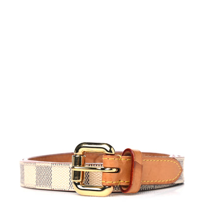 Louis Vuitton Damier Azur 20mm Belt 80 32 1 of 8