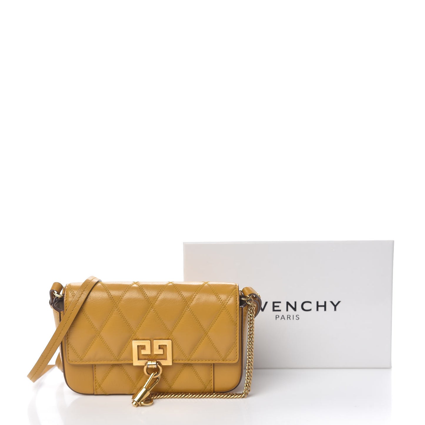 Goatskin Quilted GV3 Mini Pocket Convertible Bag Golden