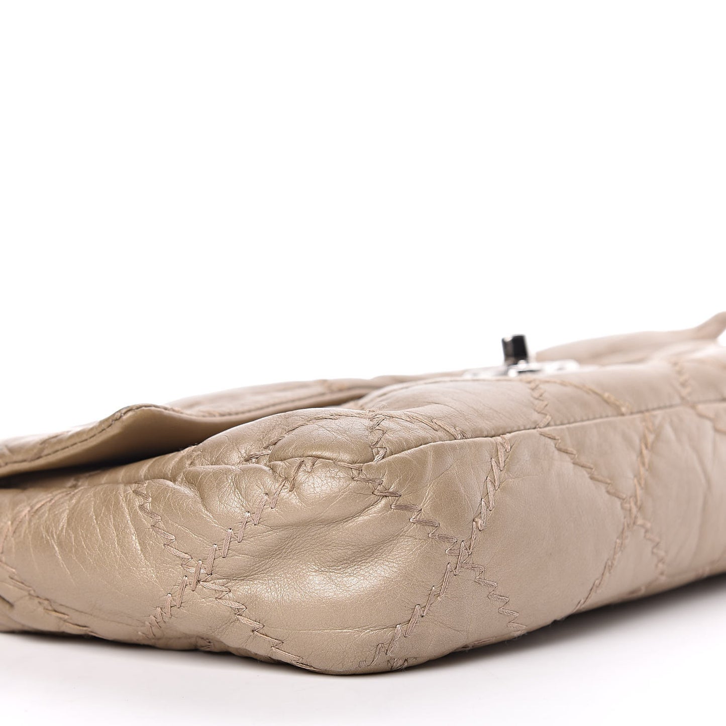 Calfskin Ultimate Stitch Flap Gold