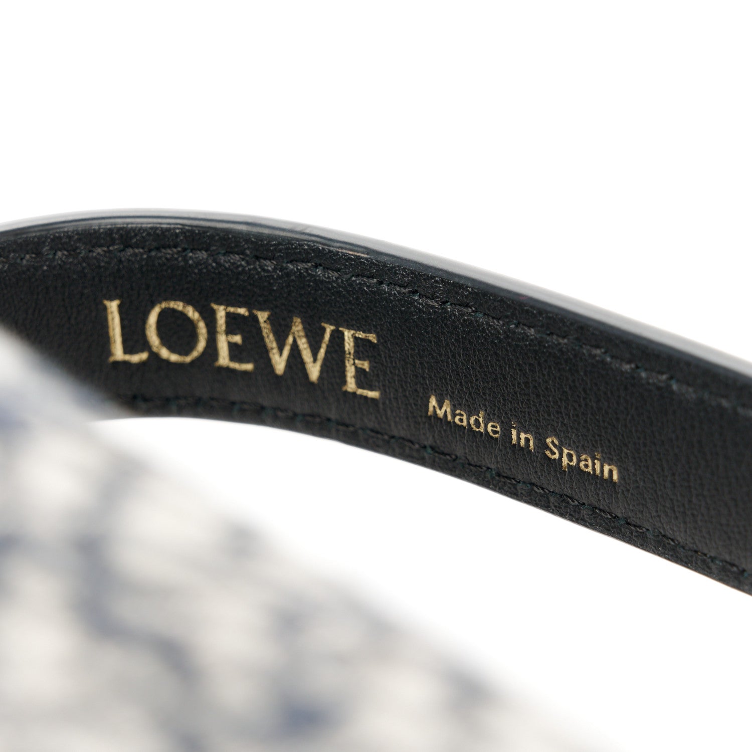 Loewe Jacquard Anagram Calfskin Small Cubi Bag Navy Black 8 of 11