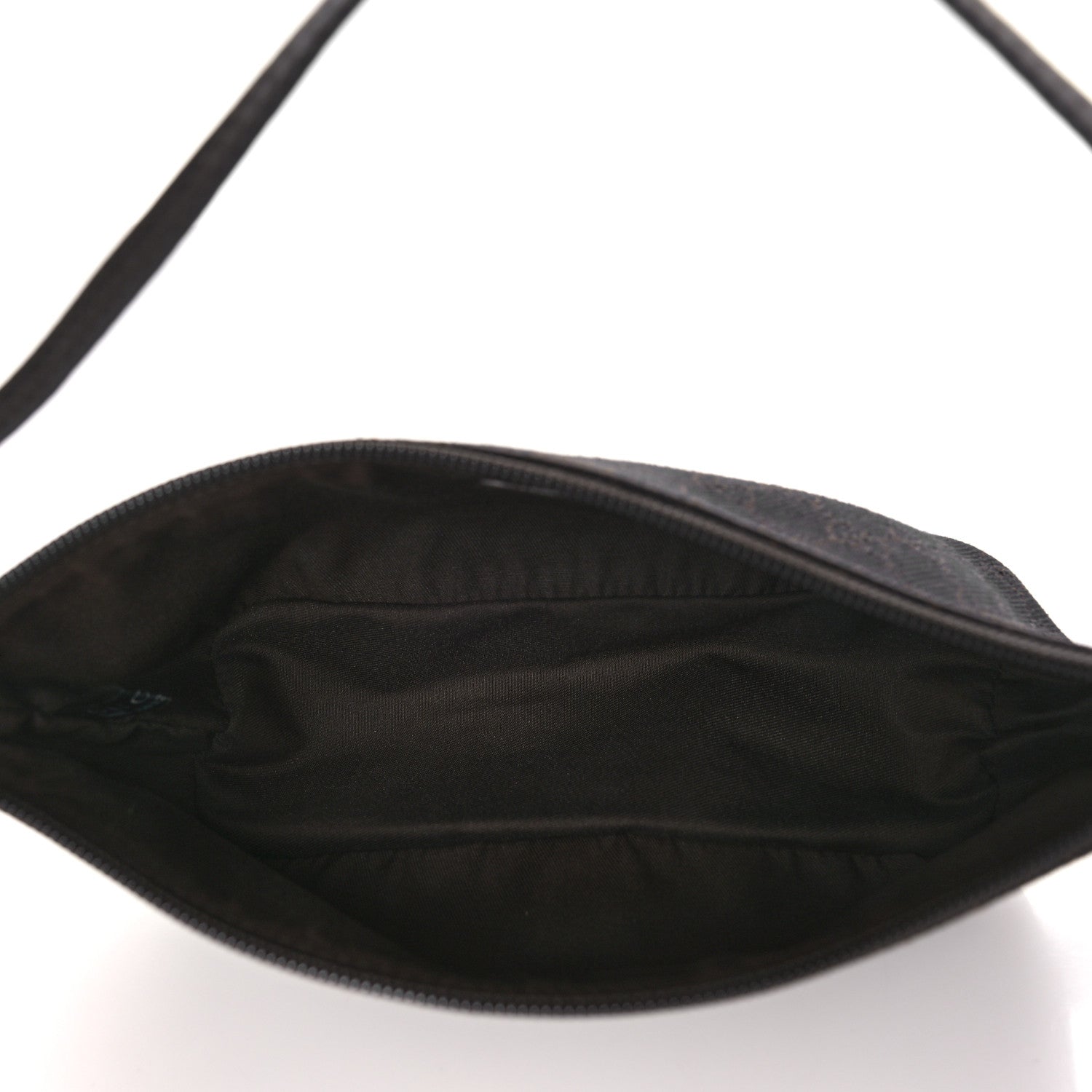 Gucci Denim Monogram Boat Pochette Dark Brown 5 of 13