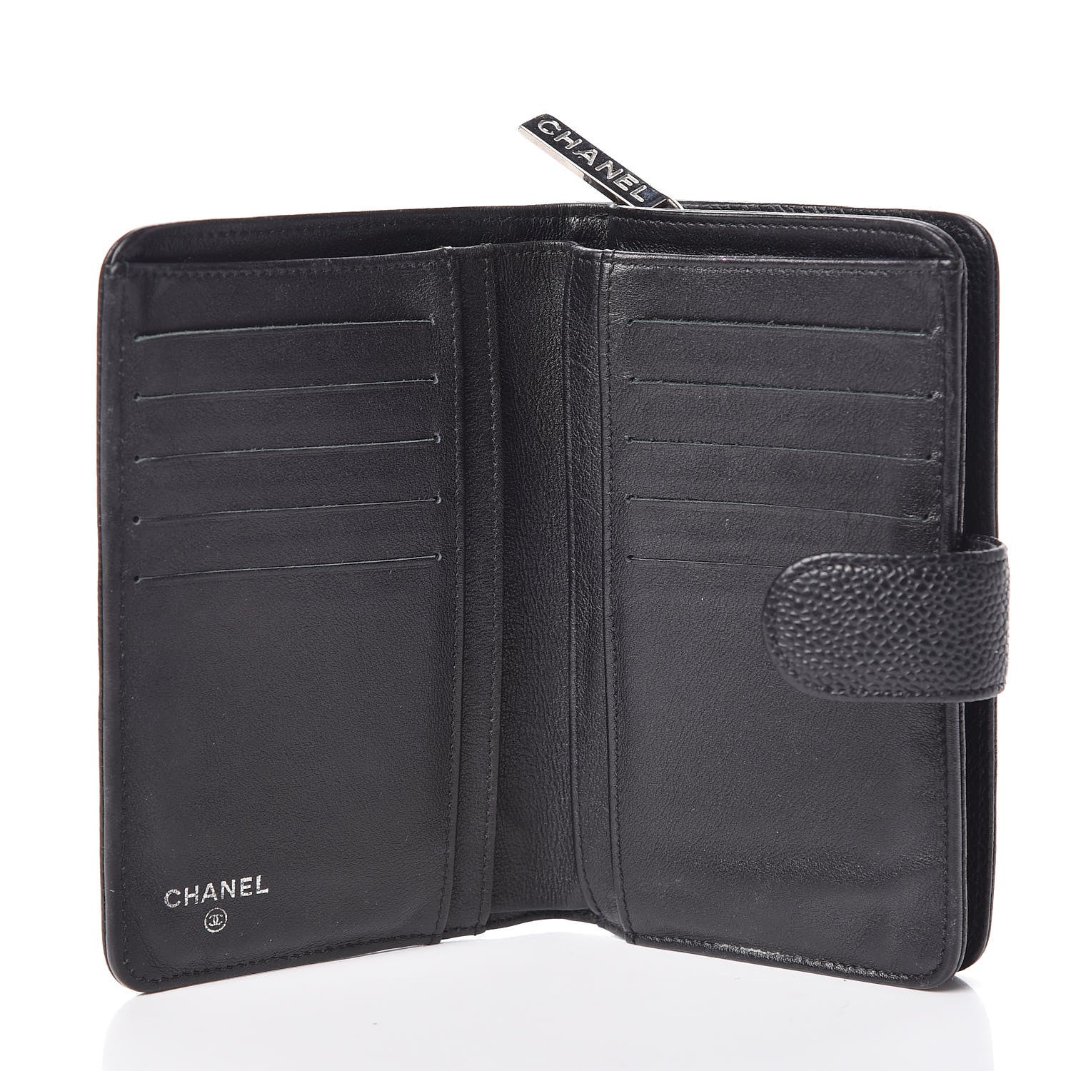 Chanel Caviar Timeless CC French Wallet Black 5 of 7