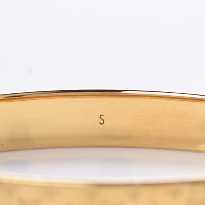 Louis Vuitton Brass Monogram Nanogram Cuff S Gold 5 of 5