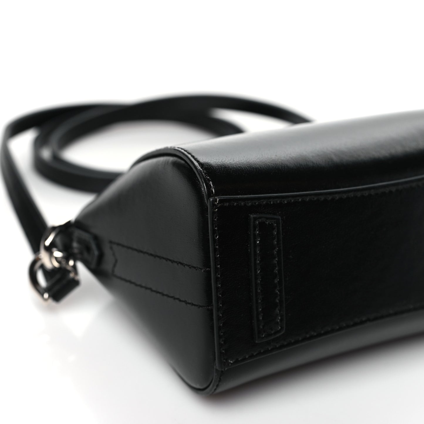 Shiny Lord Calfskin Micro Antigona Black