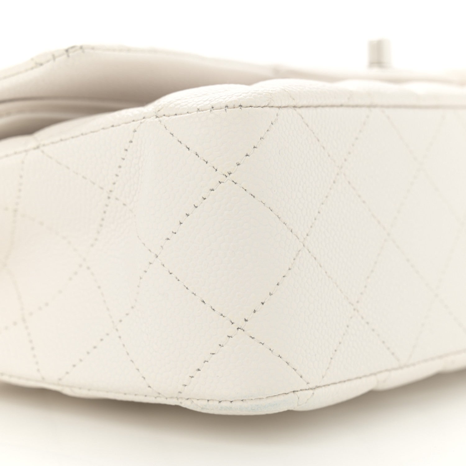 Chanel Caviar Quilted Medium Double Flap White 9 of 11