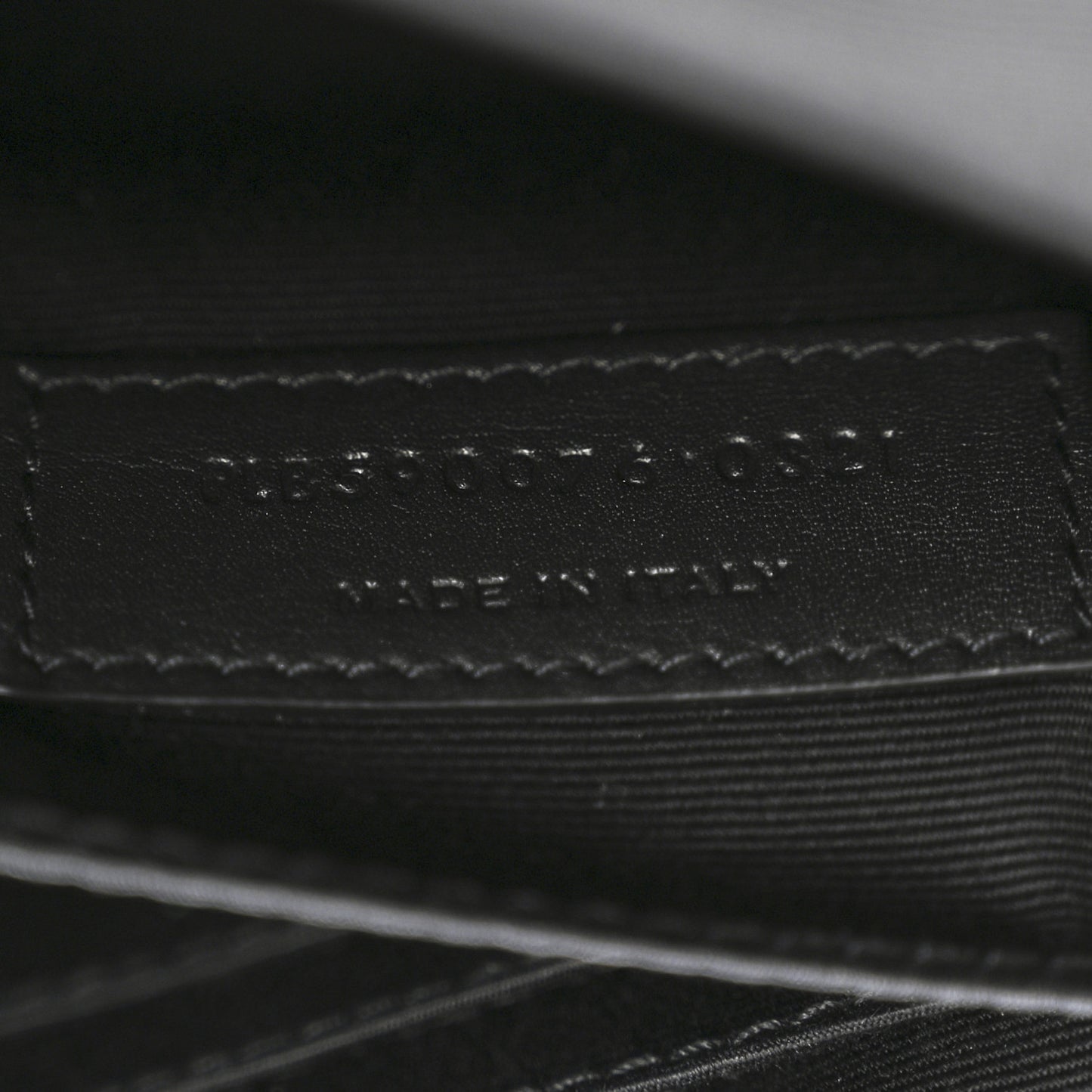 Calfskin Crocodile Embossed Monogram Belt Bag Black
