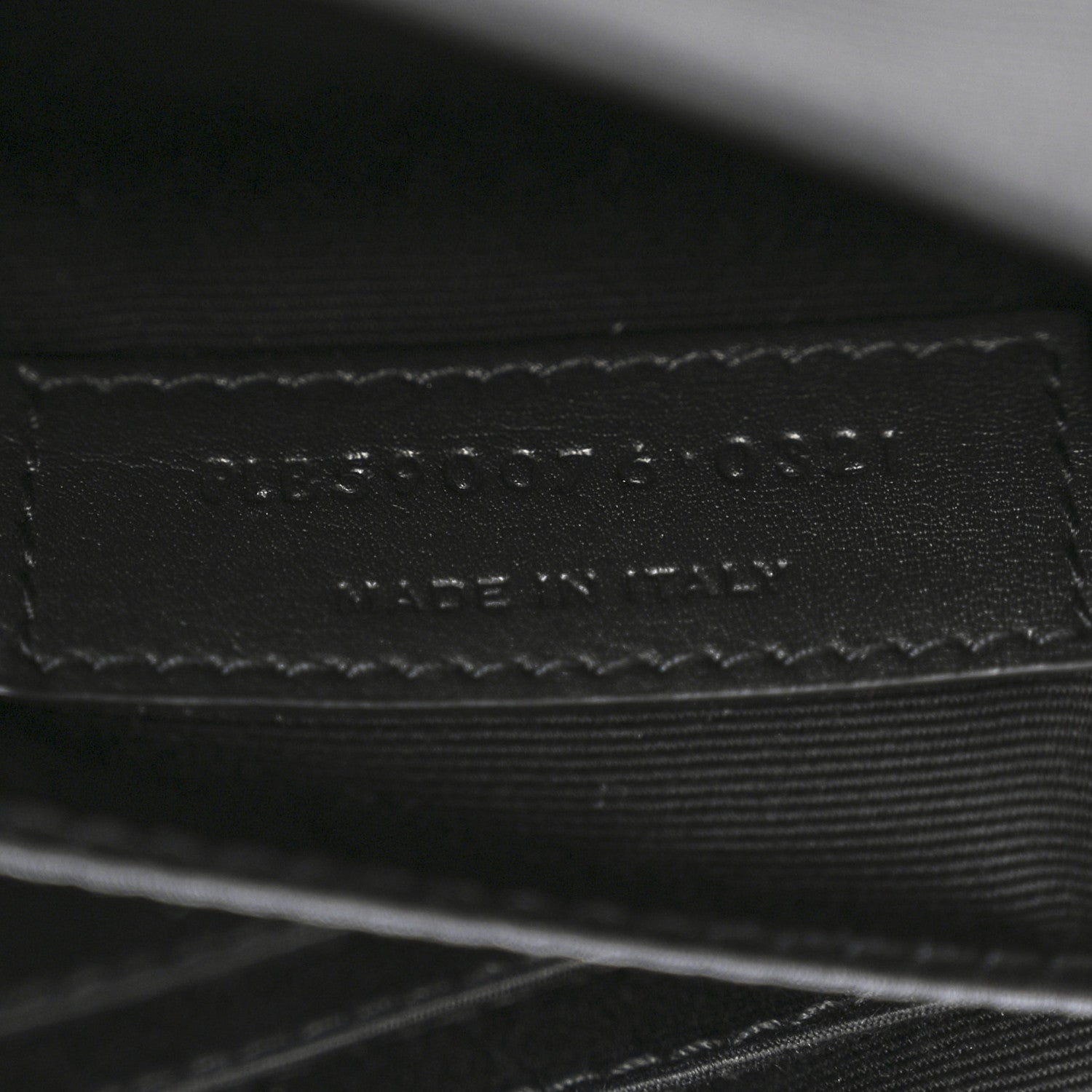 Saint Laurent Calfskin Crocodile Embossed Monogram Belt Bag Black 7 of 14