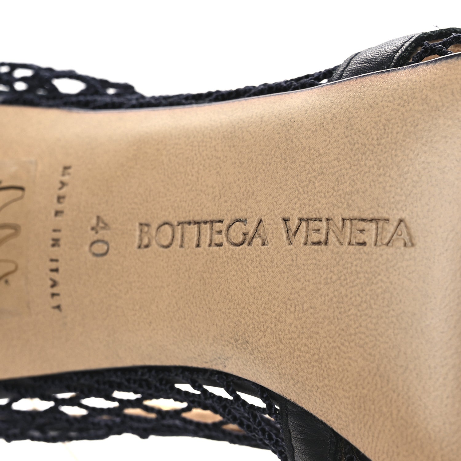 Bottega Veneta Mesh Calfskin Chain Stretch Pumps 40 Black 8 of 11