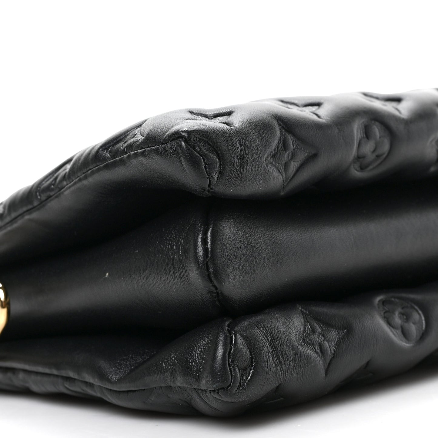 Lambskin Embossed Monogram Coussin PM Black
