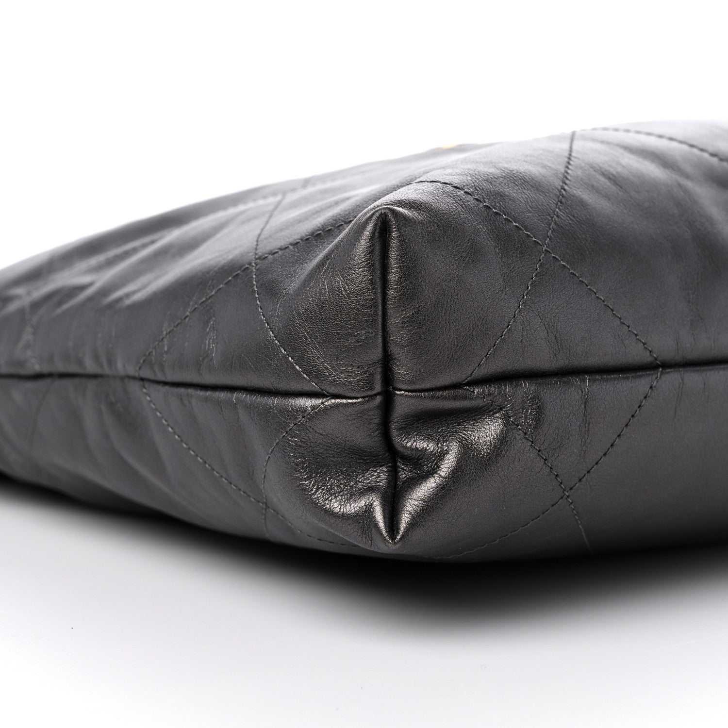 Chanel Metallic Calfskin Quilted Small Chanel 22 Ruthenium 9 of 10