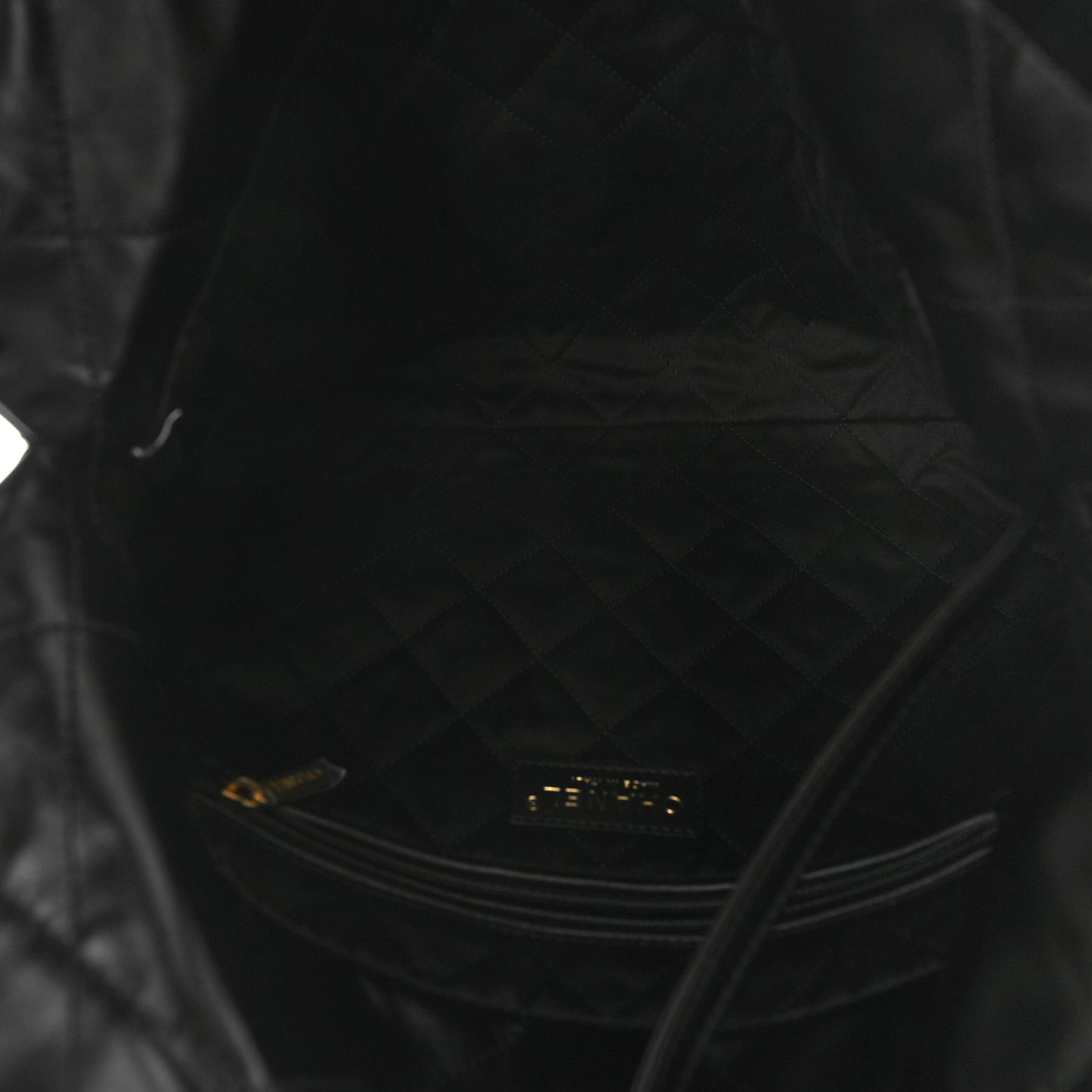Shiny Calfskin Quilted Small Chanel 22 Black