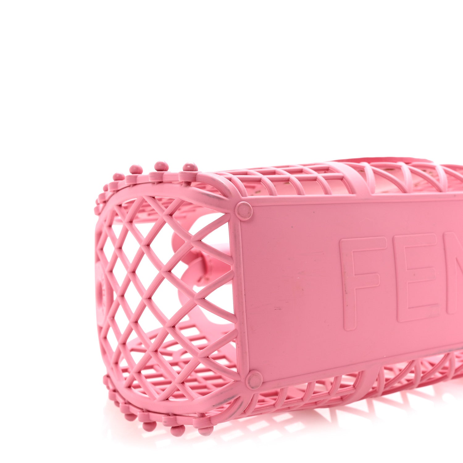 Fendi Recycled Plastic Vitello Liberty Matte Small Fendi Basket Rosa 9 of 10