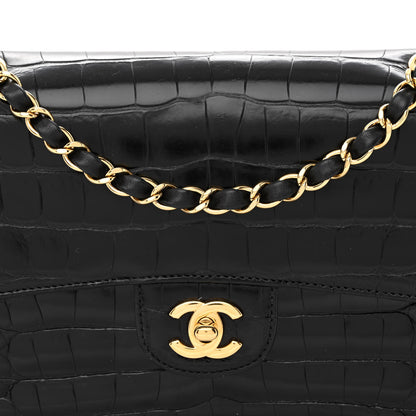 Chanel Alligator Medium Double Flap Black 7 of 9