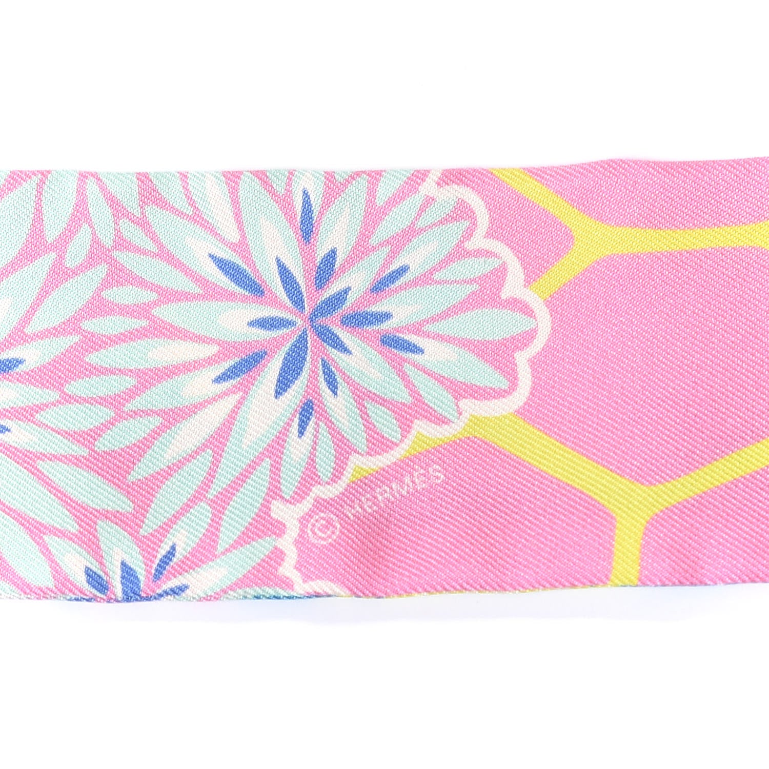 Hermes Silk The Three Graces Twilly Rose Bonbon Canard 4 of 4