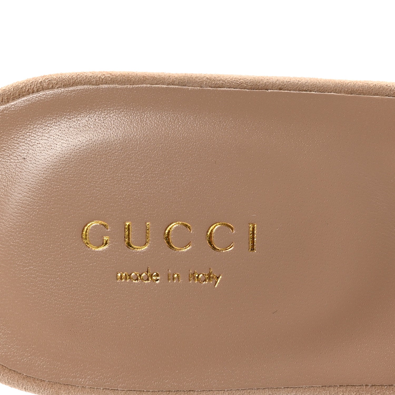 Gucci Kid Scamosciato Interlocking G Cut Out Slide Sandals 37.5 Salvy Green 8 of 9