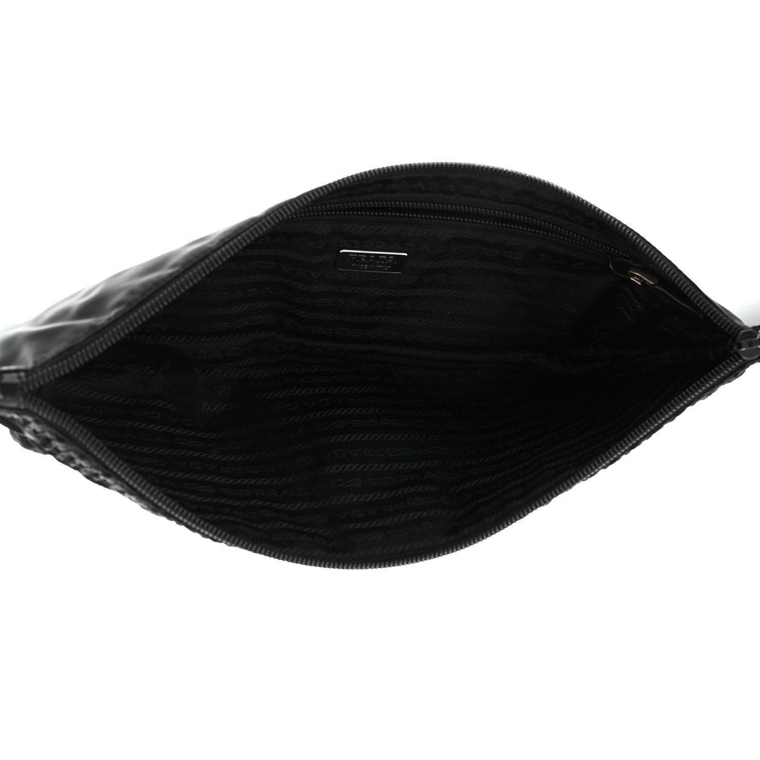 Prada Passamaneria Embroidered Clutch Black 5 of 7