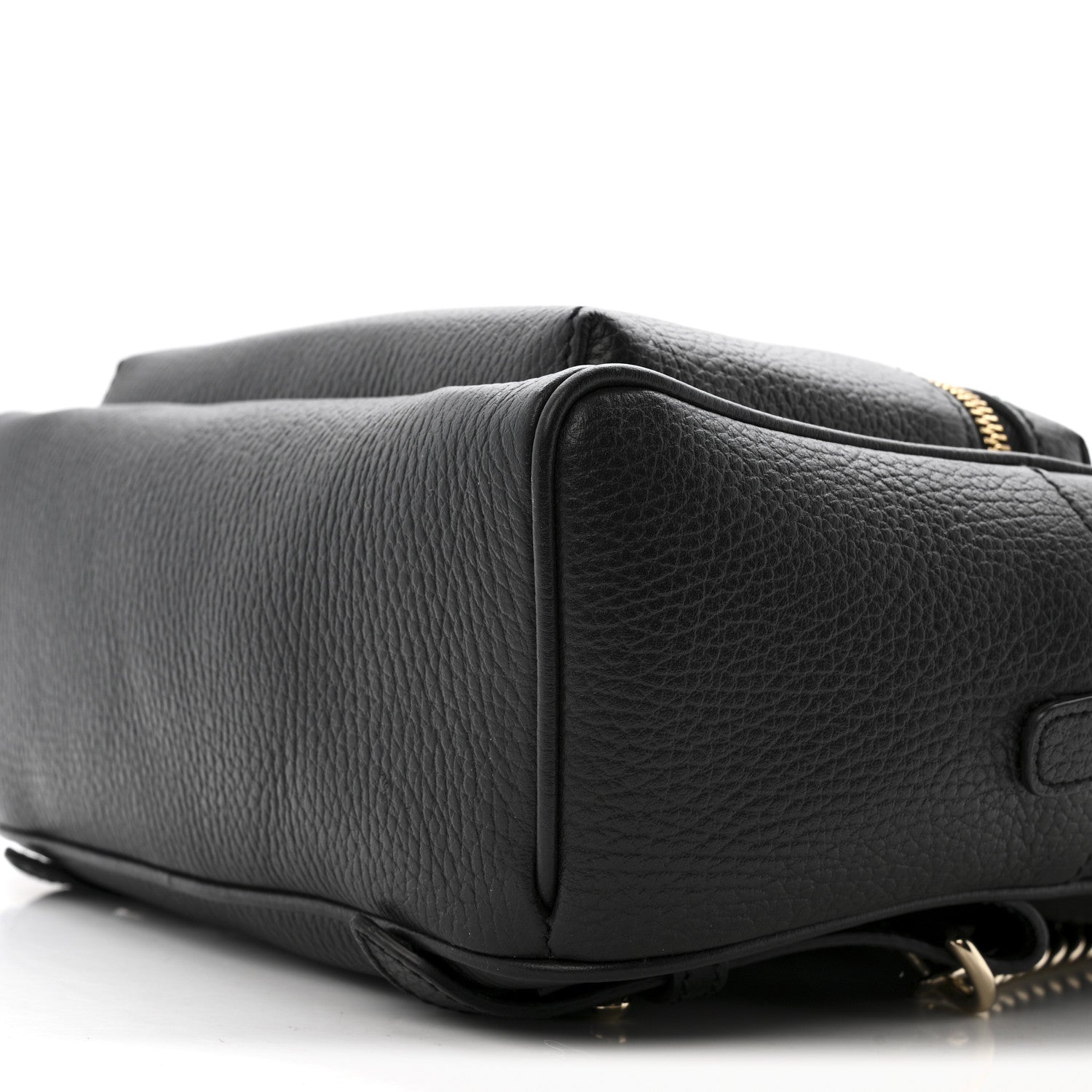Gucci Pebbled Calfskin Soho Chain Backpack Black 10 of 15