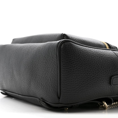Gucci Pebbled Calfskin Soho Chain Backpack Black 10 of 15
