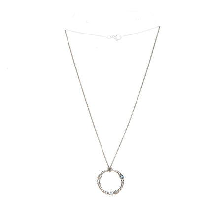 David Yurman Sterling Silver Diamond Blue Topaz Iolite Aquamarine Confetti Pendant Necklace 4 of 6