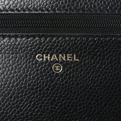 Chanel Caviar Quilted Wallet on Chain WOC Black 6 of 10