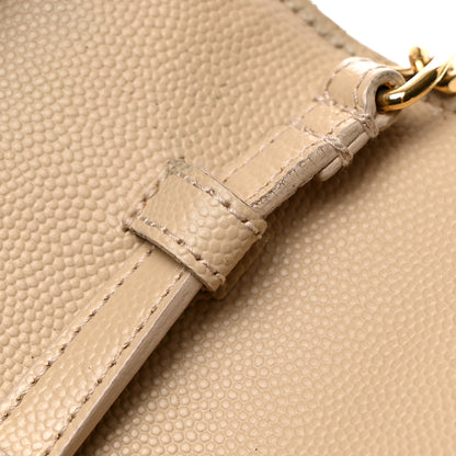 Saint Laurent Grain De Poudre Matelasse Chevron Monogram Chain Wallet Deep Beige 11 of 11