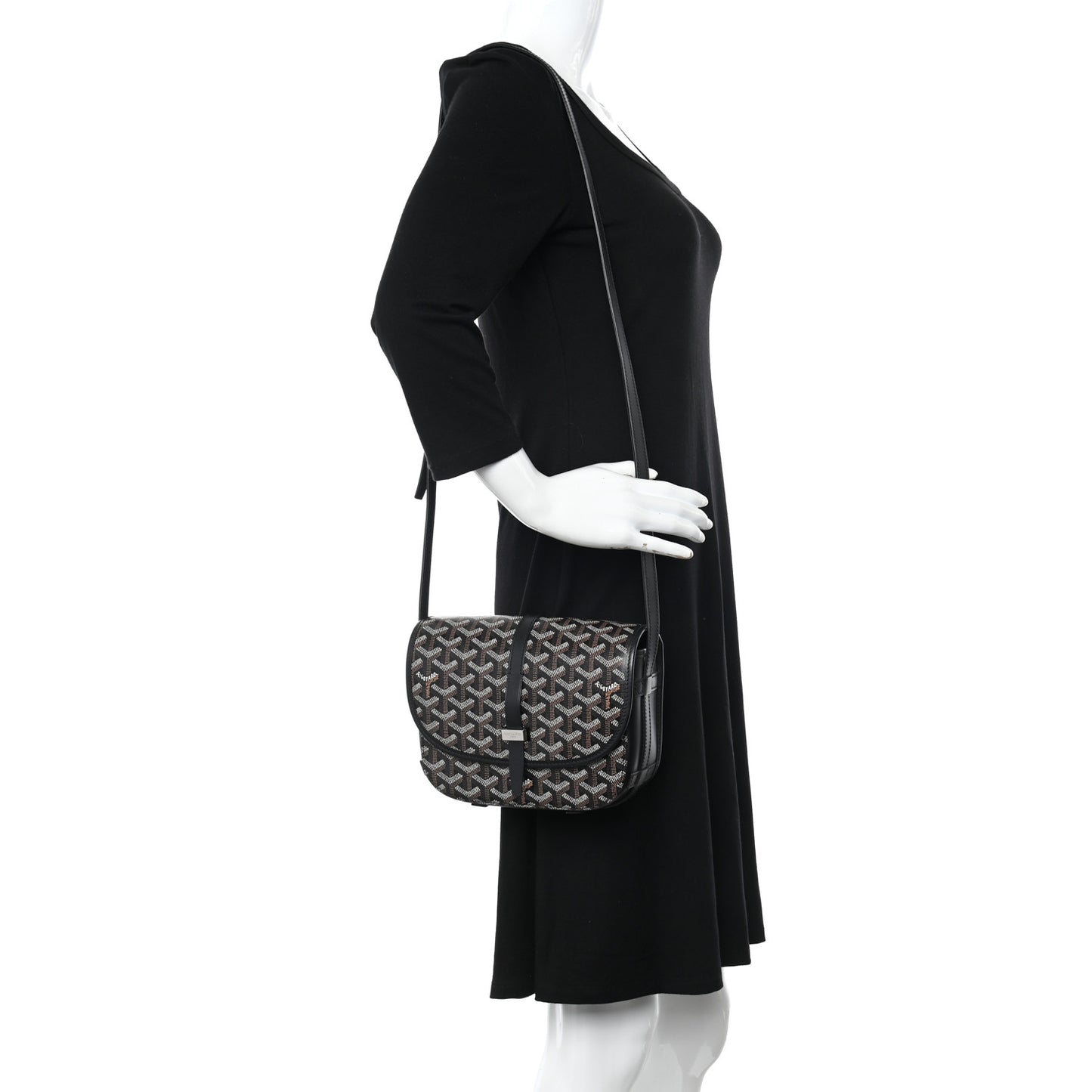 Goyardine Belvedere II PM Messenger Bag Black