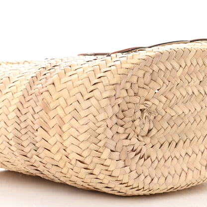 Celine Raffia Calfskin Triomphe Teen Panier Tan 8 of 9