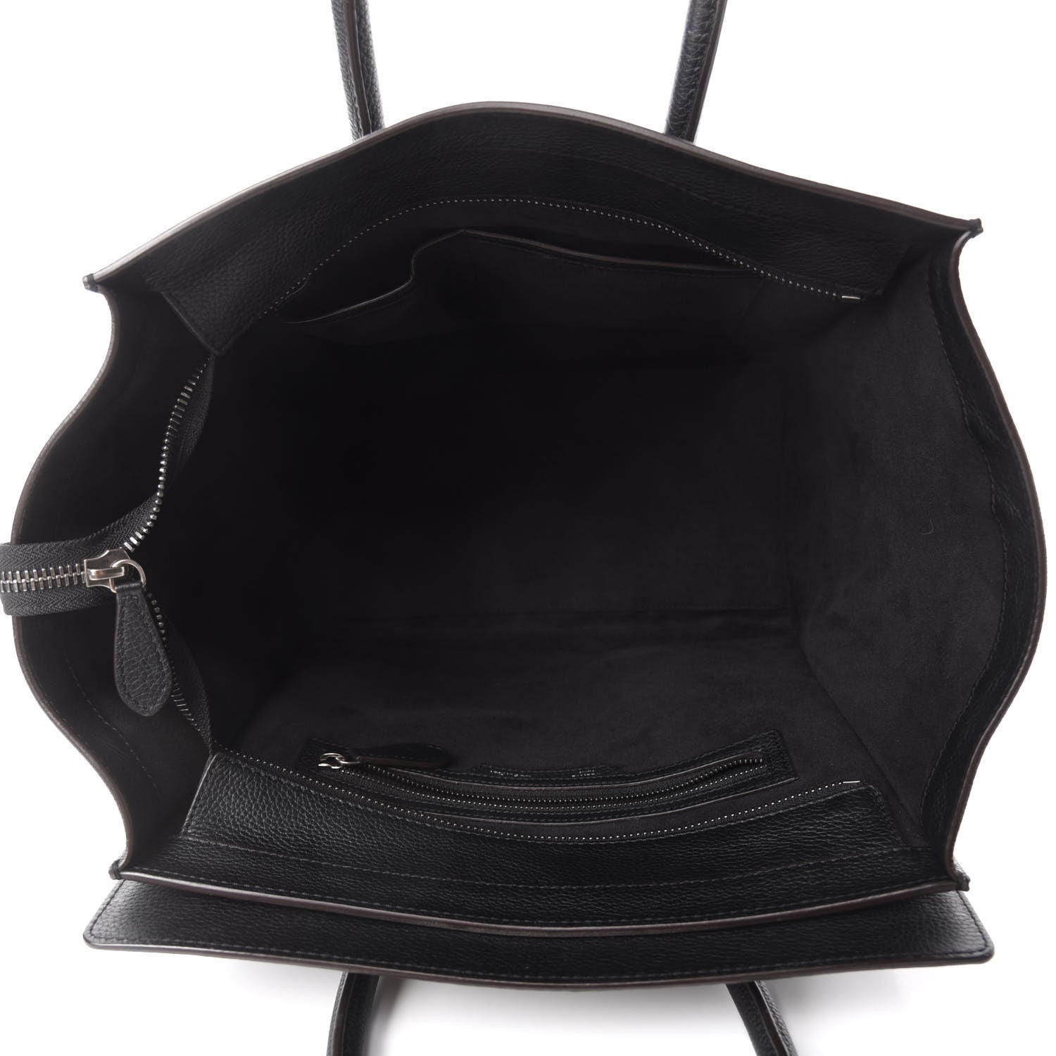 Celine Drummed Calfskin Mini Luggage Black 5 of 10