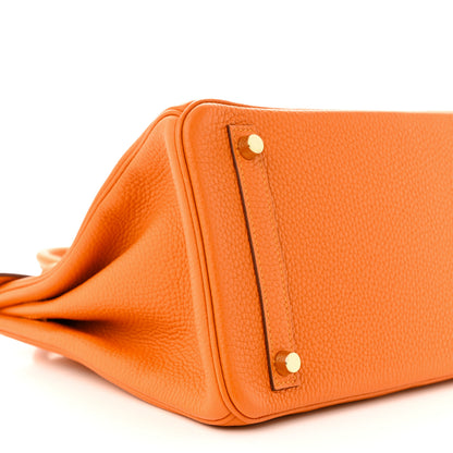 Hermes Taurillon Clemence Birkin 30 Abricot 9 of 12