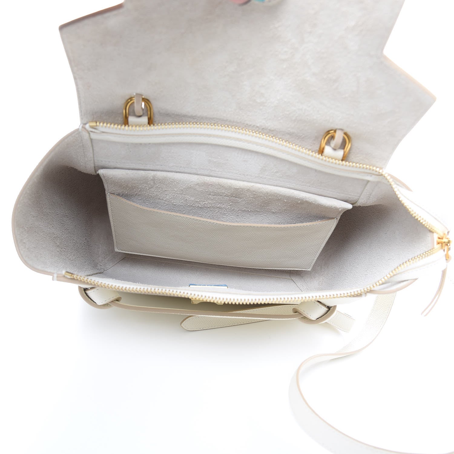 Celine Grained Calfskin Micro Belt Bag White 5 of 10