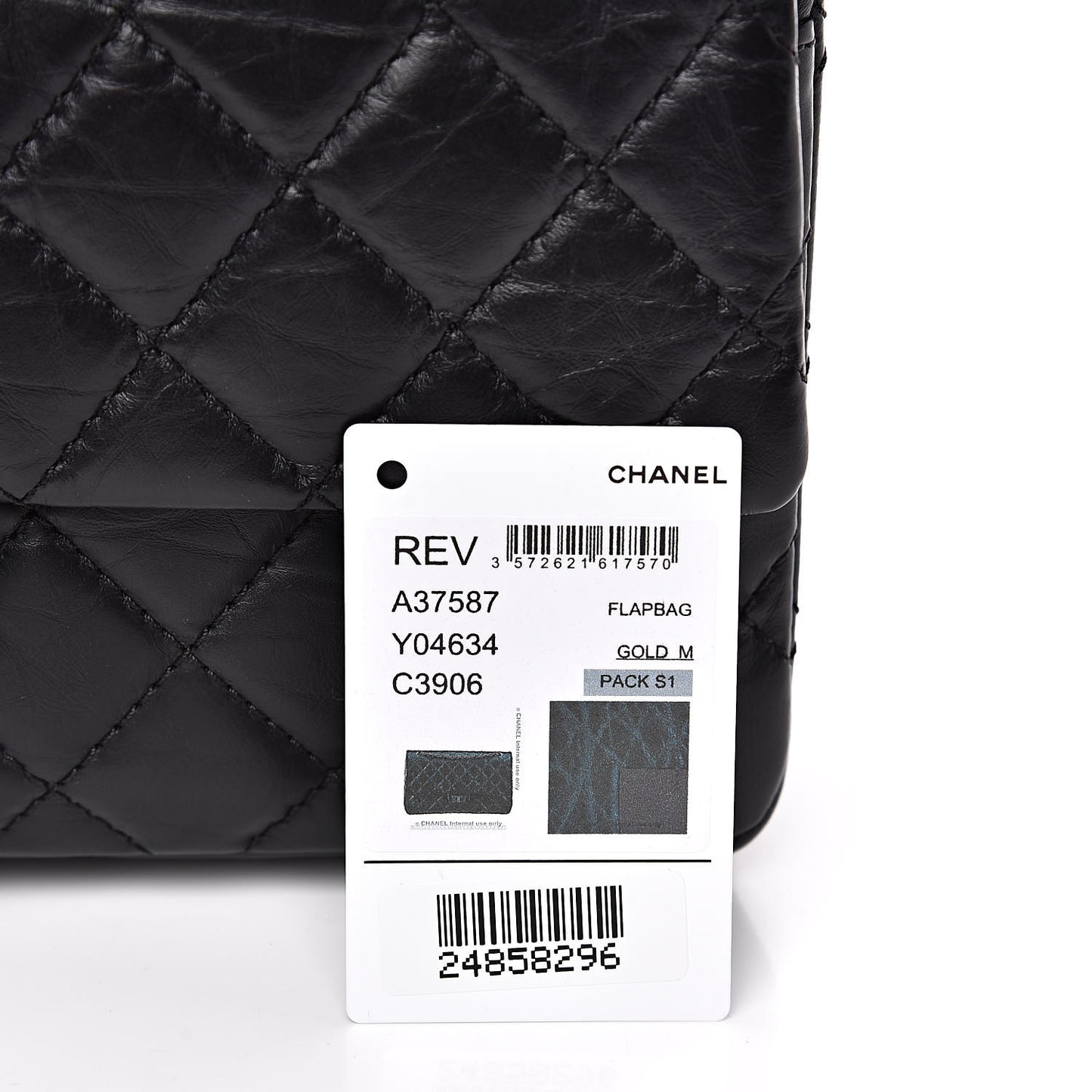 Aged Calfskin Quilted 2.55 Reissue 226 Flap Black