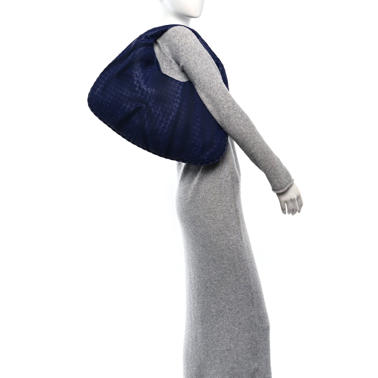 Embroidered Nappa Intrecciato Large Veneta Hobo Atlantic