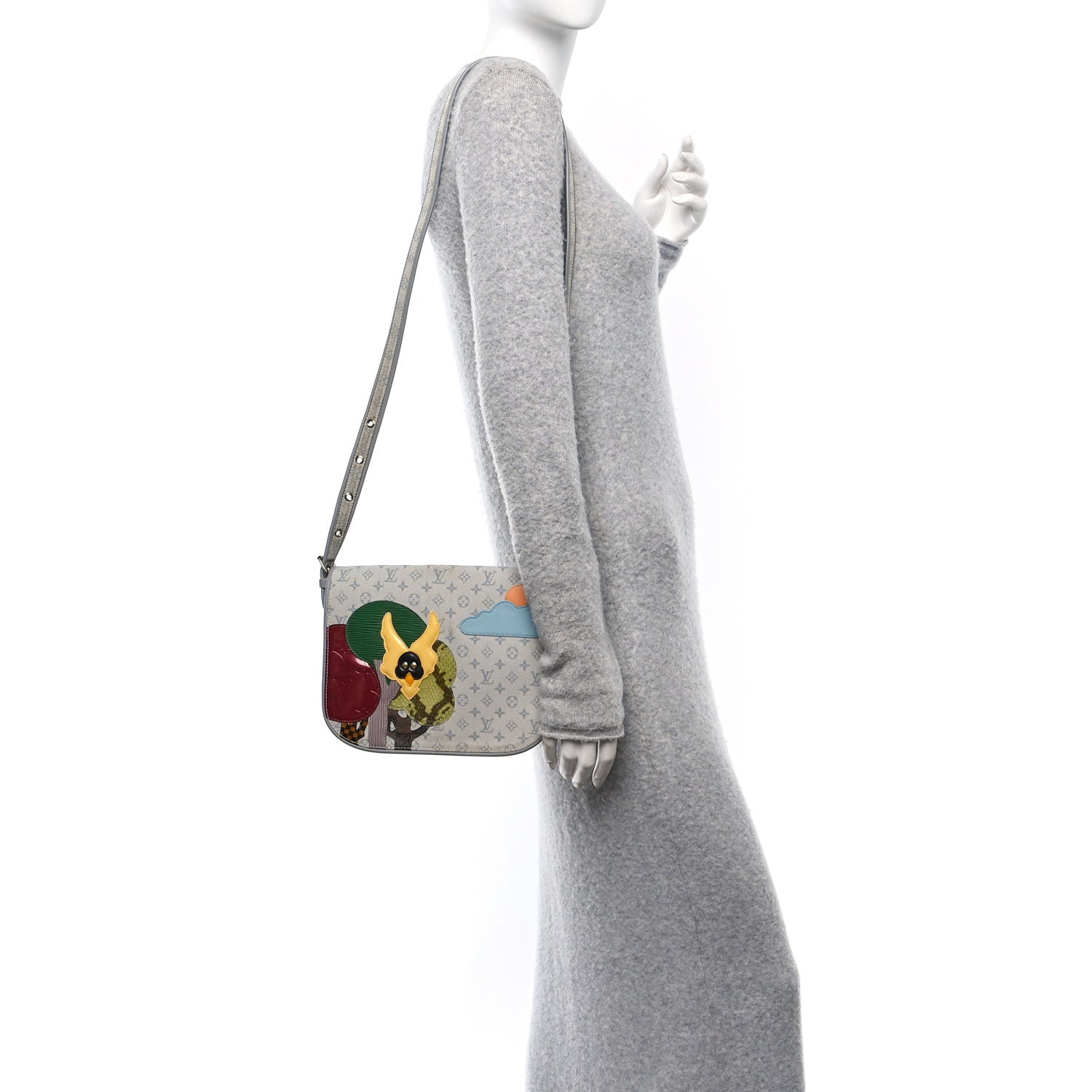 Louis Vuitton Mini Monogram Patchwork Conte De Fees Musette Grey 2 of 11