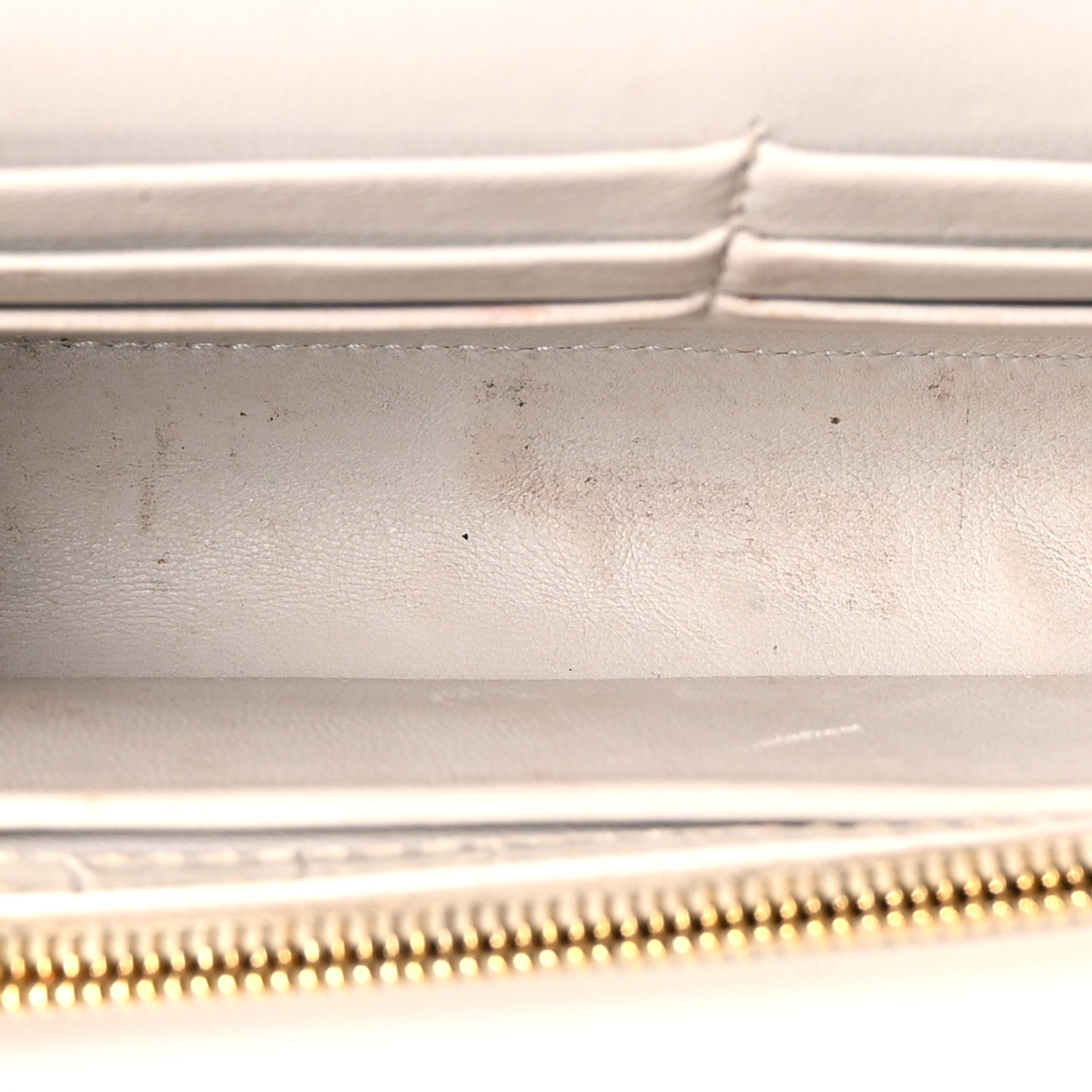 Balenciaga Shiny Calfskin Crocodile Embossed Hourglass Chain Bag White 5 of 9