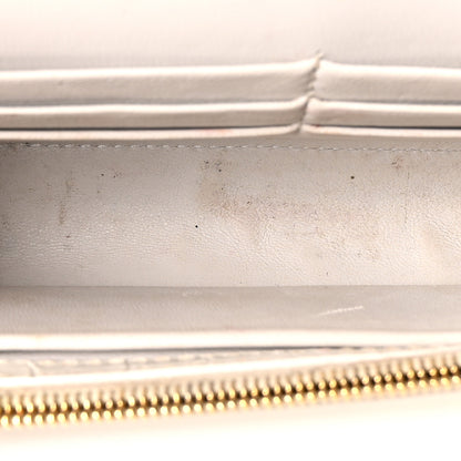Balenciaga Shiny Calfskin Crocodile Embossed Hourglass Chain Bag White 5 of 9