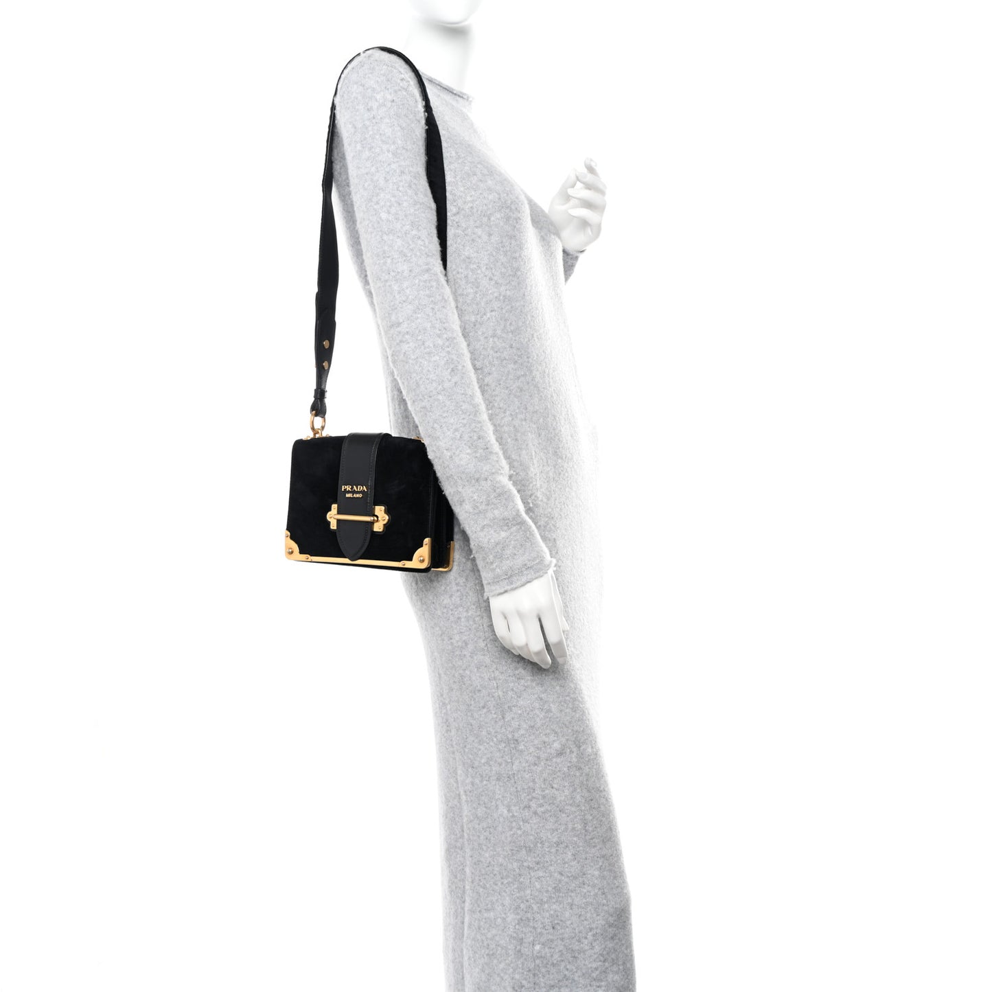 Velvet City Calfskin Cahier Bag Black