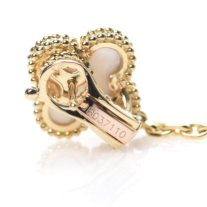 Van Cleef & Arpels 18K Yellow Gold Mother of Pearl 2 Motifs Magic Alhambra Earrings 4 of 6