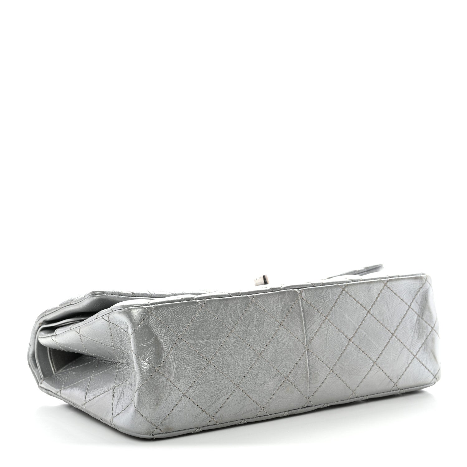 Chanel Metallic Aged Calfskin Quilted 2.55 Reissue 226 Flap Silver 8 of 34