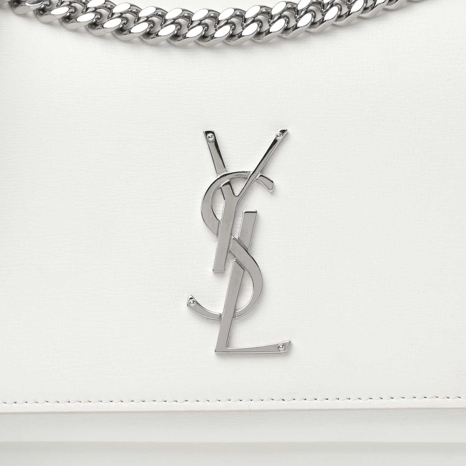 Saint Laurent Calfskin Medium Monogram Sunset Crema Soft 9 of 21