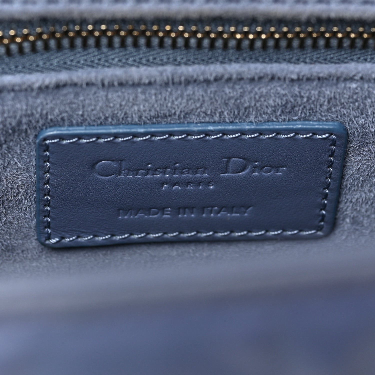 Christian Dior Calfskin Cannage Diamond Cannage Medium Lady Dior Blue 6 of 8