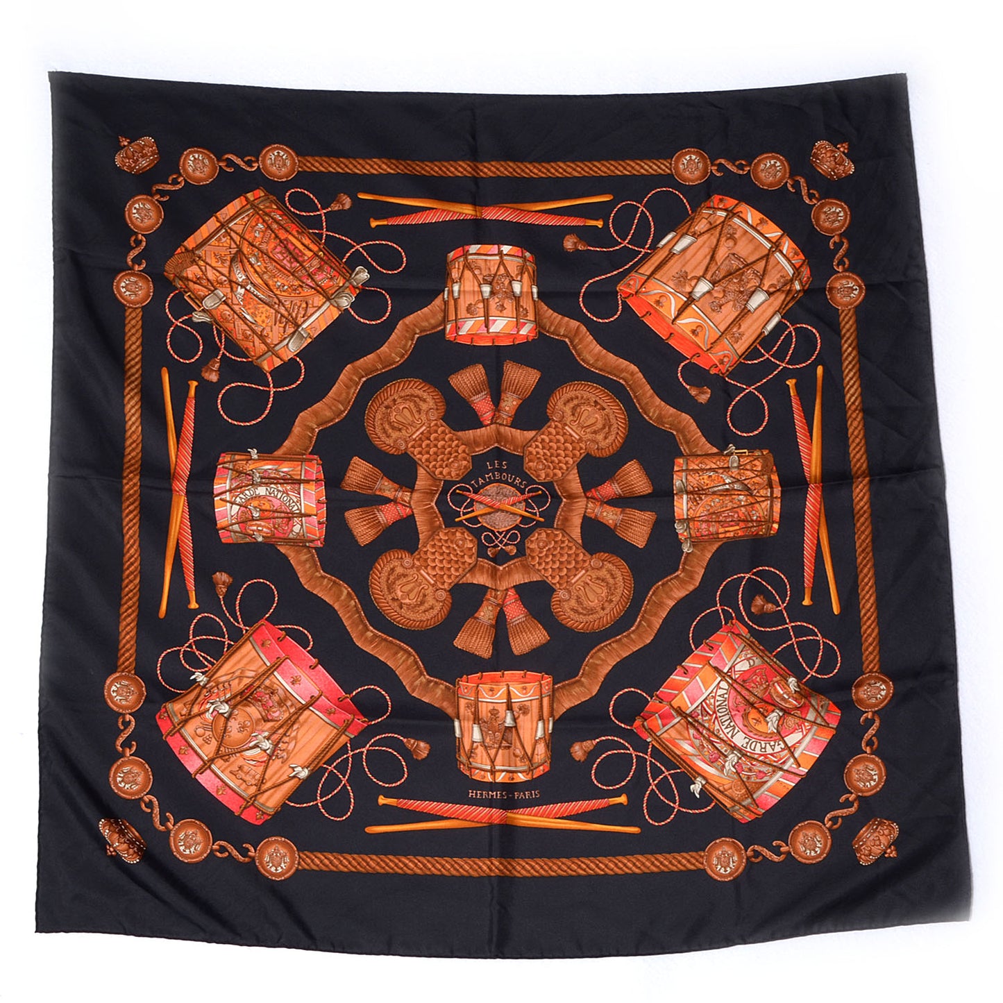 Silk Les Tambours Scarf 90