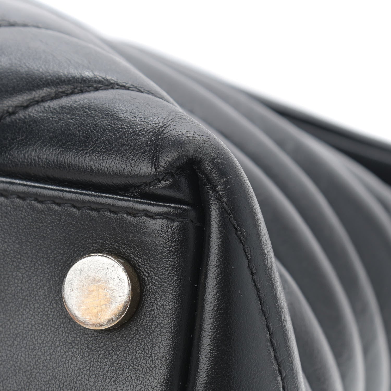 Saint Laurent Calfskin Y Quilted Monogram Large Loulou Chain Satchel Black 10 of 17