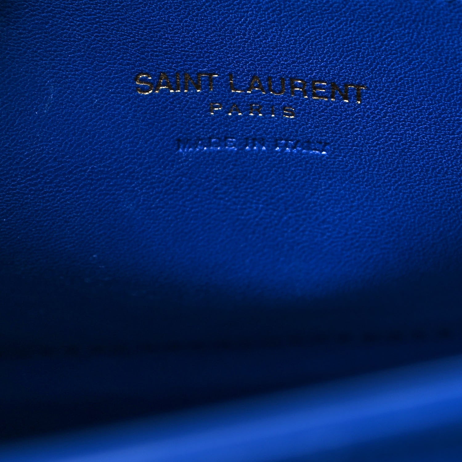 Saint Laurent Calfskin Monogram Baby Cabas Blue 6 of 17