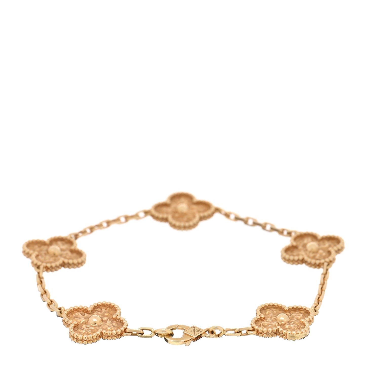 18K Yellow Gold 5 Motifs Vintage Alhambra Bracelet