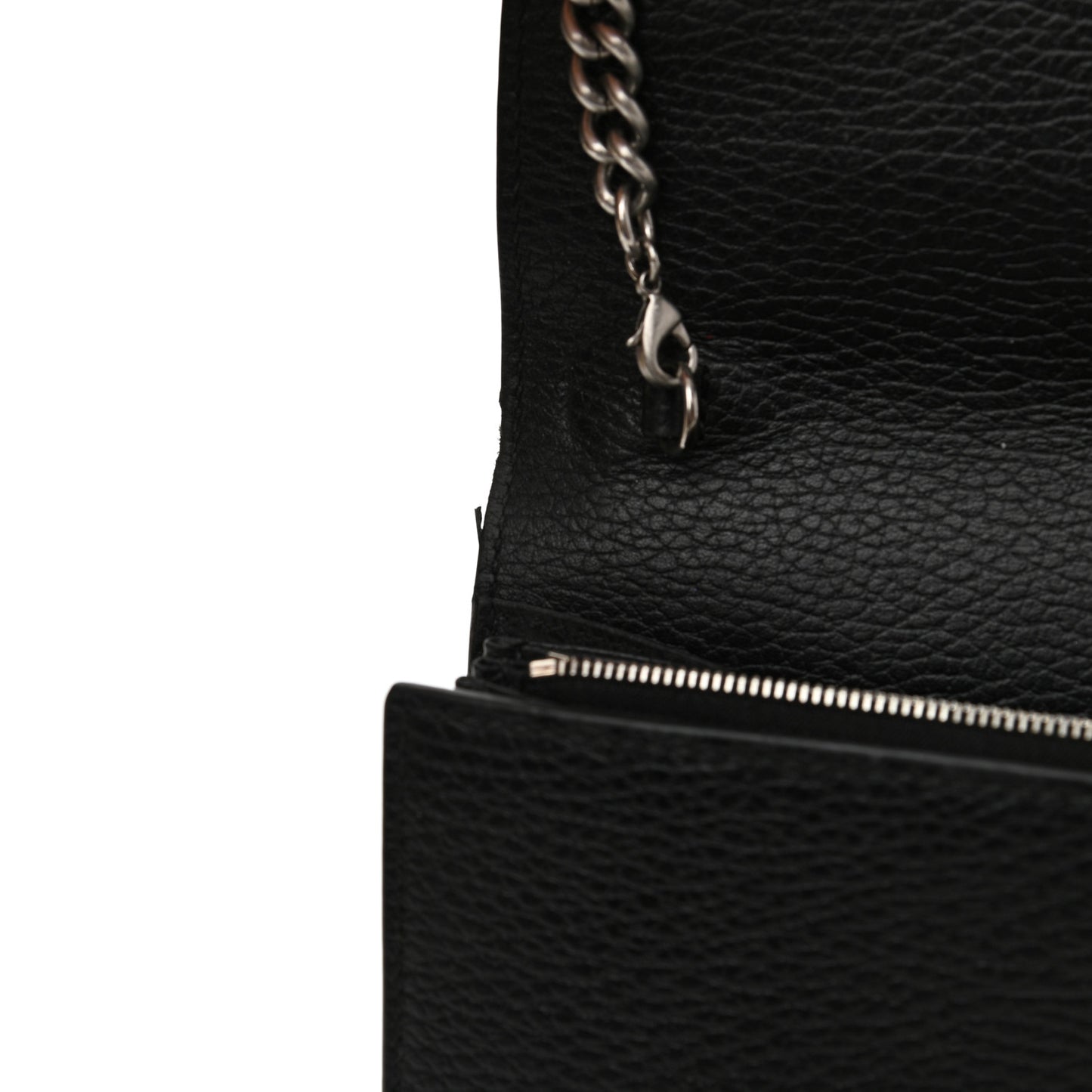 Calfskin Mini Dionysus Chain Wallet Black