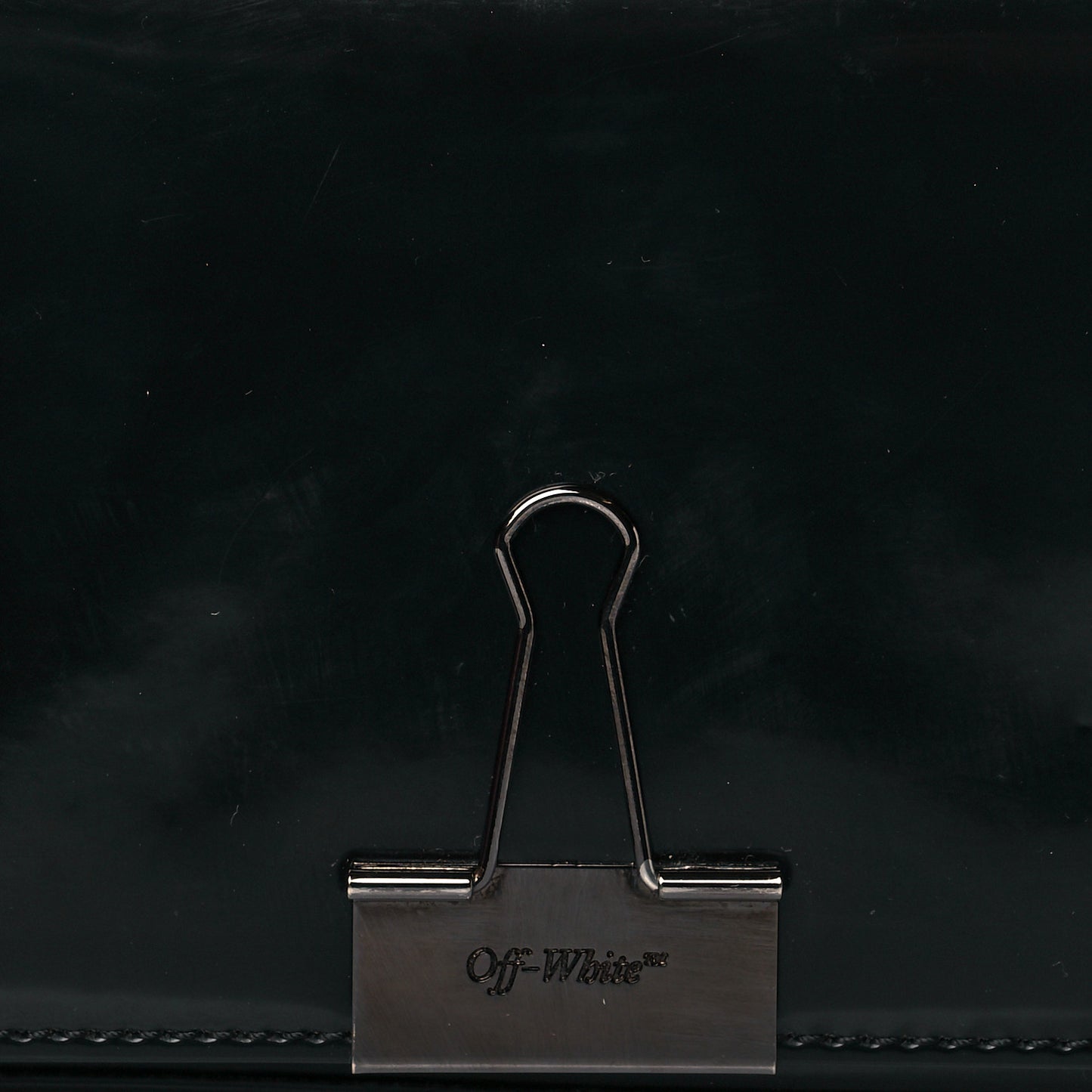 Patent Mirror Binder Clip Bag Black